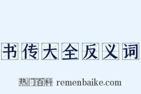 书传大全反义词是什么意思的图片